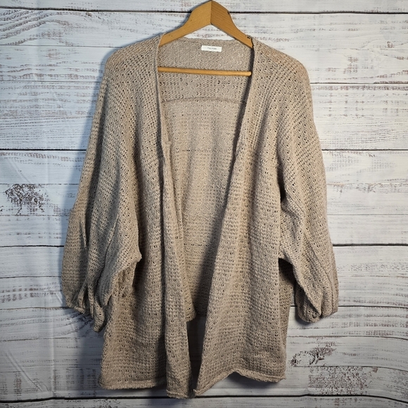 Maurices Sweaters - Maurices Open Knit Cardigan Size 3X Neutral Lightweight Beige Boho